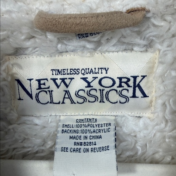 New York & Company Cream and Tan Teddy Jacket - Picture 2 of 3